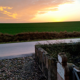 Dramatisk solnedgang