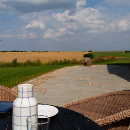 Die schöne Aussicht von der Terrasse